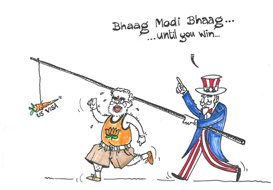 check latest funny cartoon pictures and images on news and happenings related ... narendra modi cartoon, bhag Modi bhag cartoon